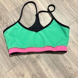 Beach Riot Mint and Pink sports bra